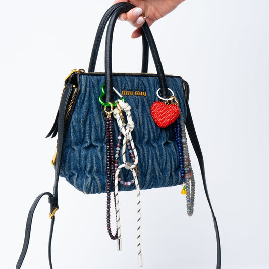 Garnet + 14k Gold Filled Connector | 3-in-1 Necklace + Bag Charm + Phone Cord