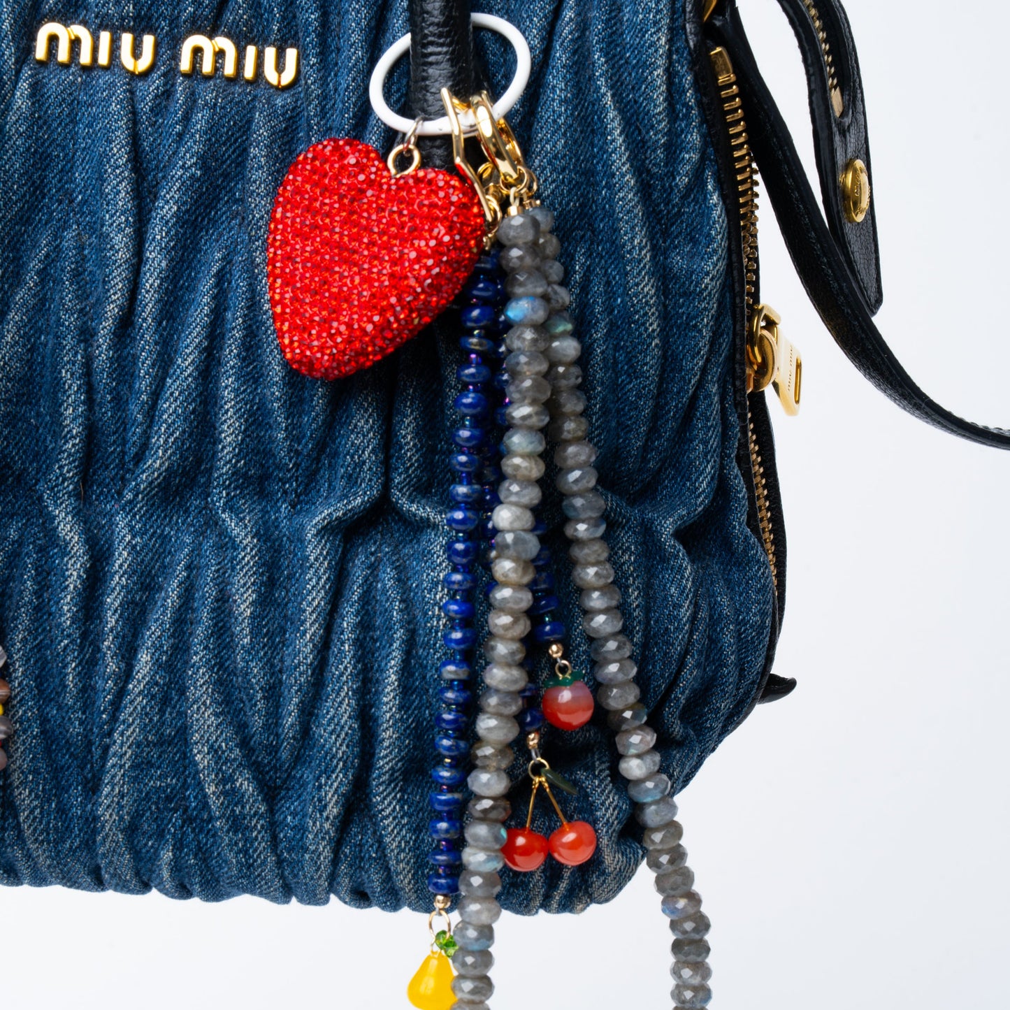 Labradorite + 14k Gold Filled Connector | 3-in-1 Necklace + Bag Charm + Phone Cord