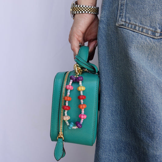 Howlite Pumpkins Phone & Bag Charm + 18k Gold Filled Sailor Clasp