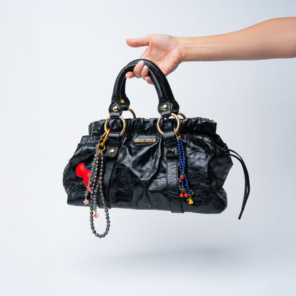 Labradorite + Cascading Star Agate Bag Charm