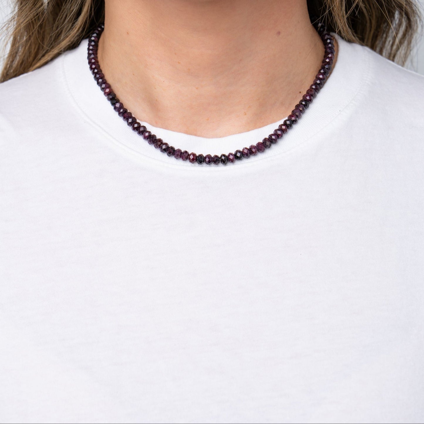 Garnet + 14k Gold Filled Connector | 3-in-1 Necklace + Bag Charm + Phone Cord