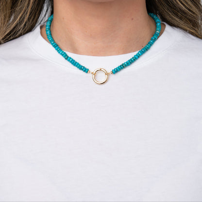 Turquoise + 14k Gold Filled Connector | 3-in-1 Necklace + Bag Charm + Phone Cord