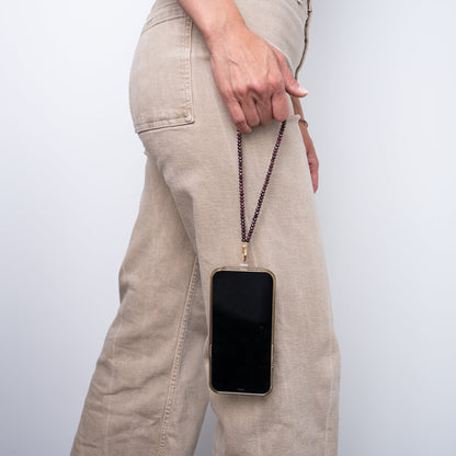 Garnet + 14k Gold Filled Connector | 3-in-1 Necklace + Bag Charm + Phone Cord