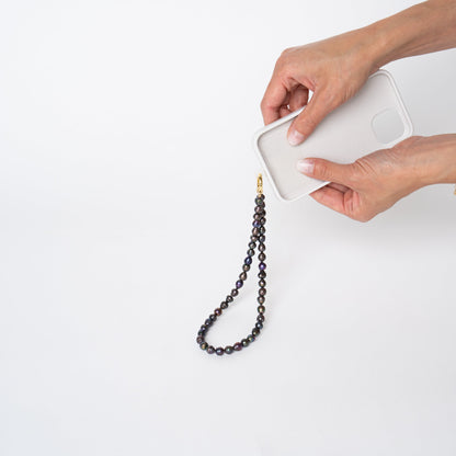 Black Baroque Pearls + 14k Gold Filled Connector | 3-in-1 Necklace + Bag Charm + Phone Cord