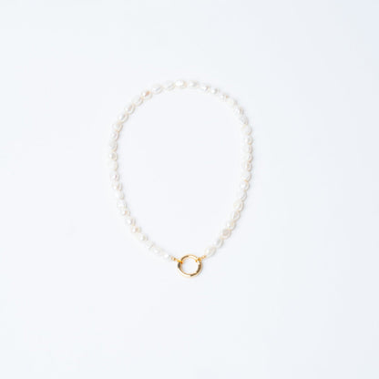 White Baroque Pearls + 14k Gold Filled Connector | 3-in-1 Necklace + Bag Charm + Phone Cord