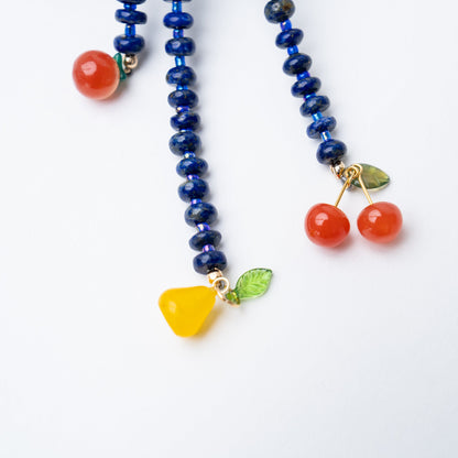 Fruit Agate Lapis Lazuli Bag Charm