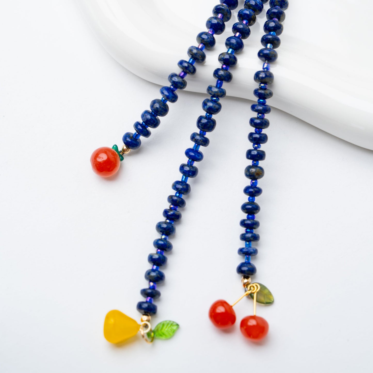 Fruit Agate Lapis Lazuli Bag Charm