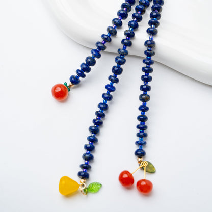 Fruit Agate Lapis Lazuli Bag Charm