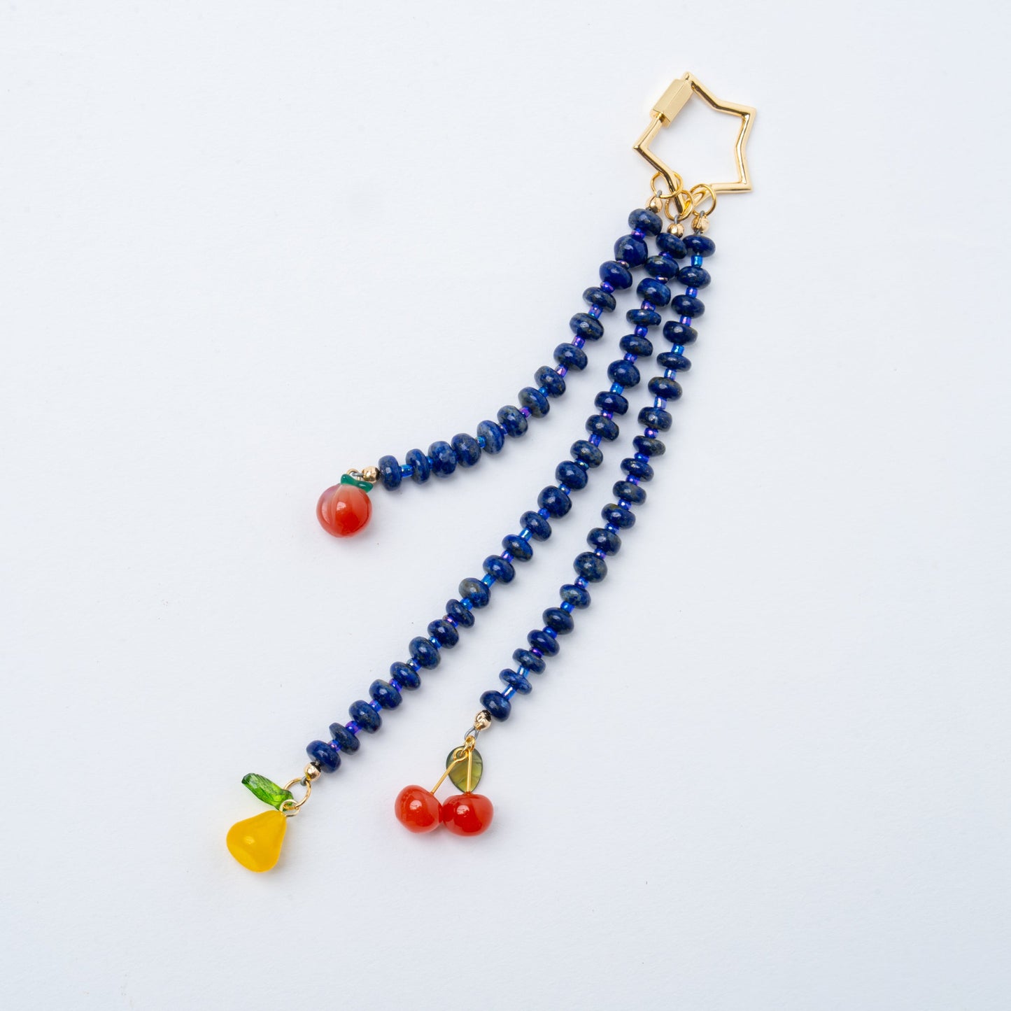Fruit Agate Lapis Lazuli Bag Charm