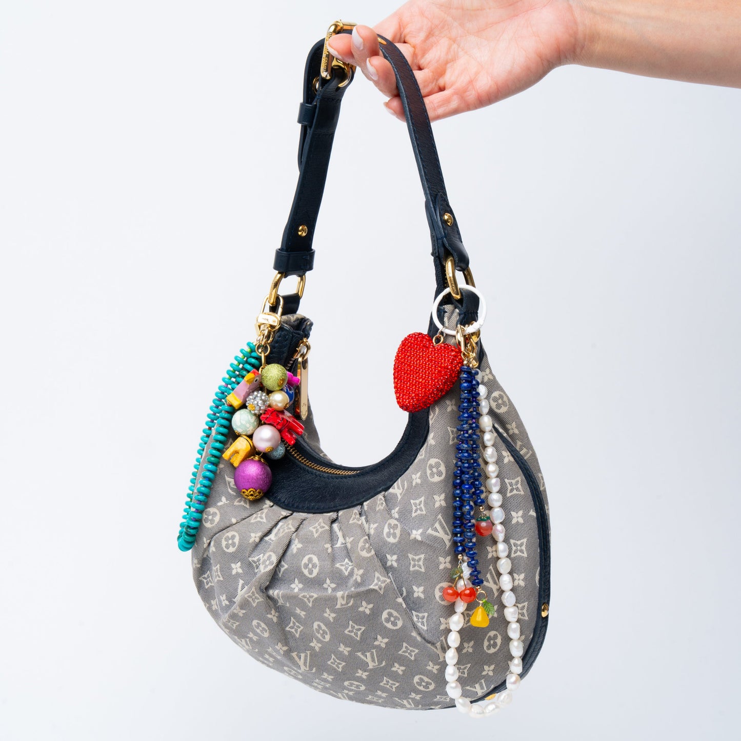 White Baroque Pearls + 14k Gold Filled Connector | 3-in-1 Necklace + Bag Charm + Phone Cord