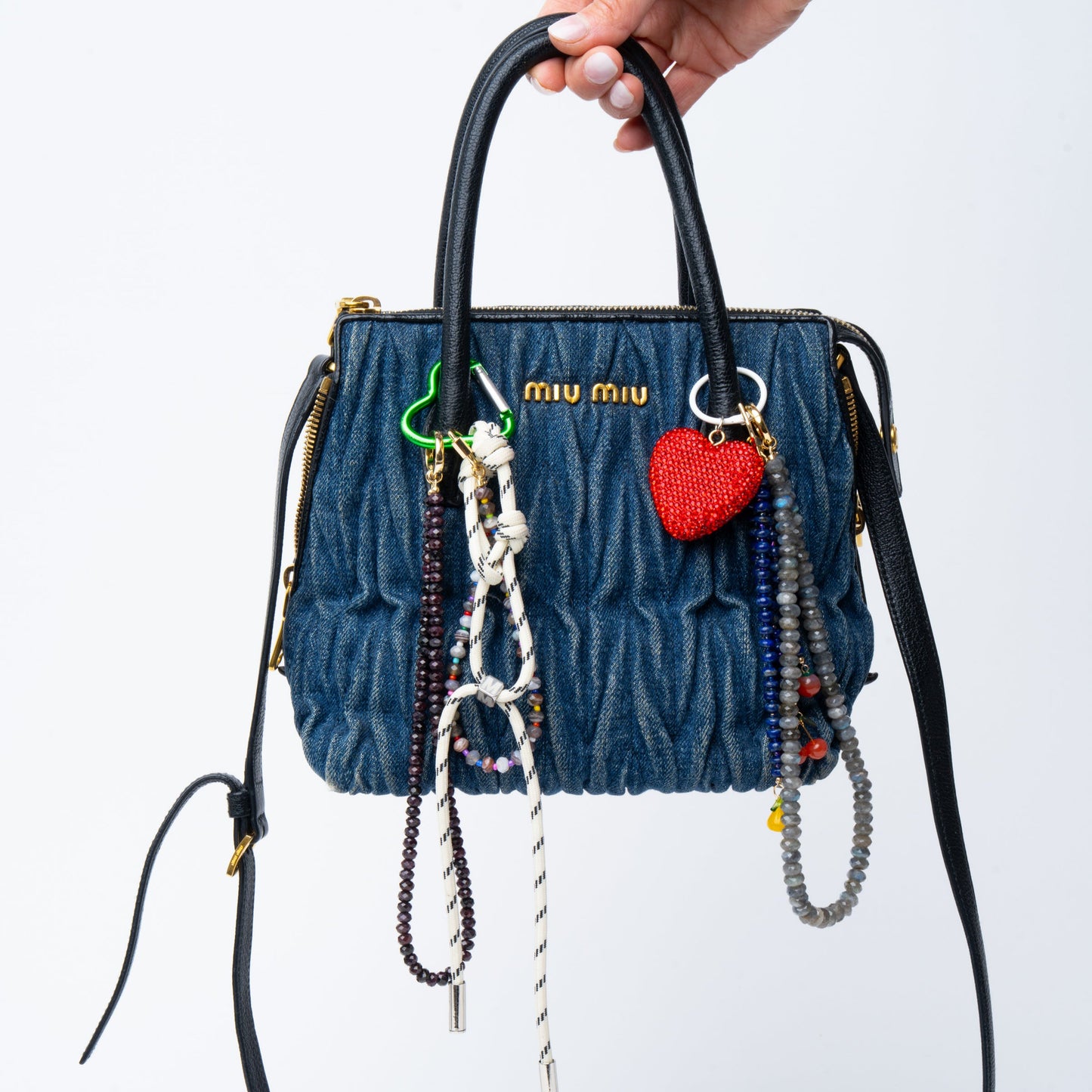 Garnet + 14k Gold Filled Connector | 3-in-1 Necklace + Bag Charm + Phone Cord