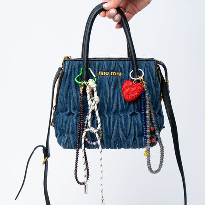 Garnet + 14k Gold Filled Connector | 3-in-1 Necklace + Bag Charm + Phone Cord