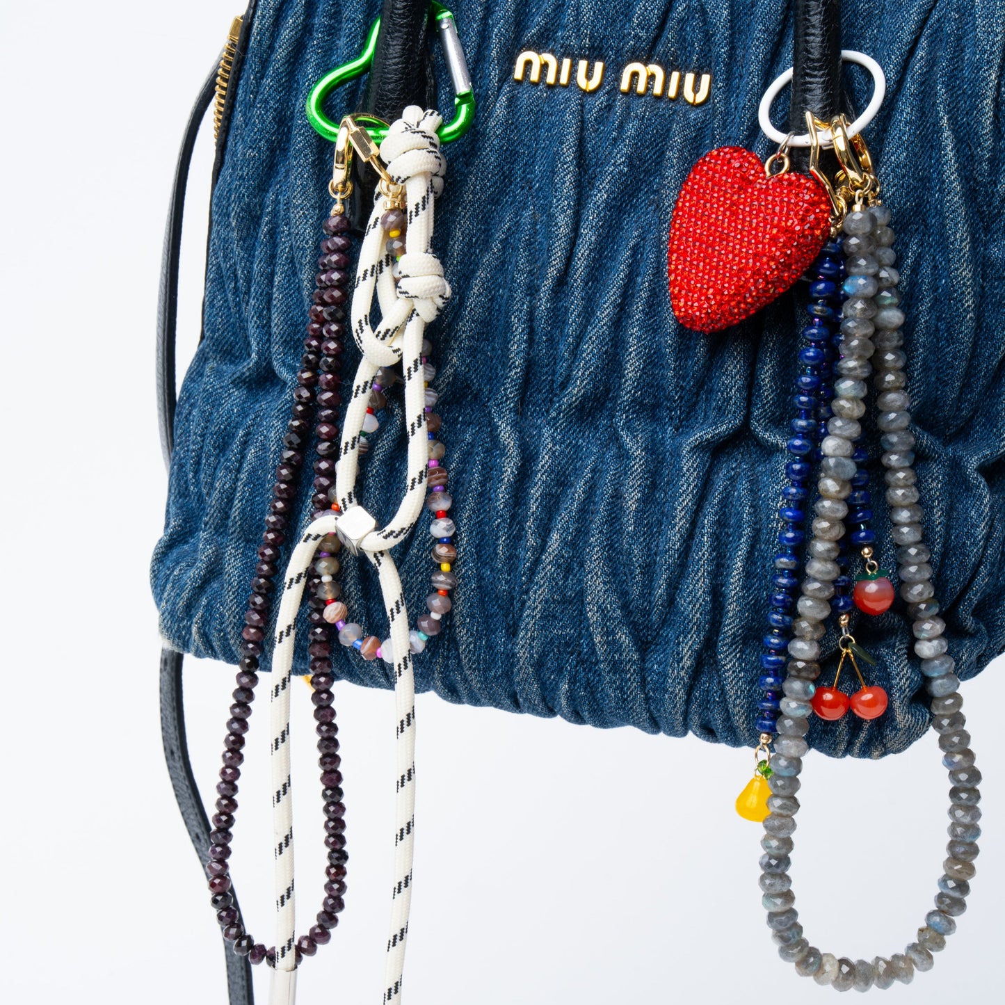 Labradorite + 14k Gold Filled Connector | 3-in-1 Necklace + Bag Charm + Phone Cord
